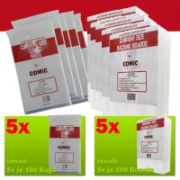 Comic Concept Sparpaket 500x Current Size Bags (+Lasche)...