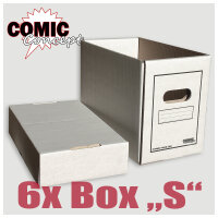 Comic Concept 6x Comic Box (kurz) mit Deckel stapelbar...