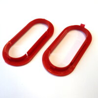 Comic Concept Griffeinsätze aus PVC rot (1 Paar)