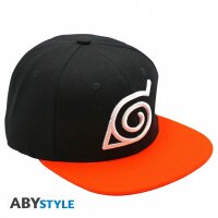 Naruto Baseball Cap Snapback - Konoha (schwarz/orange)