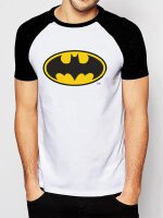 Batman T-Shirt - Batman Logo Raglan (weiss)