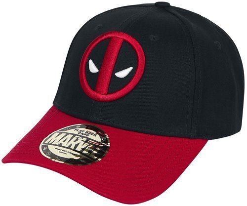 Deadpool Baseball Cap Snapback - Curved Deadpool (schwarz/rot)