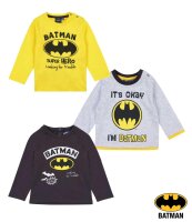 Batman Kleinkinder Langarmshirt (schwarz, gelb,...