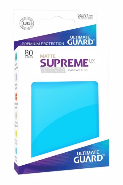 Ultimate Guard Supreme UX Sleeves Standardgröße Matte Light (Blau) (80) (Auslaufmodell)