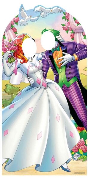 Batman Pappaufsteller (Stand Up / Stand In) - Joker Harley Quinn Wedding (194 cm)
