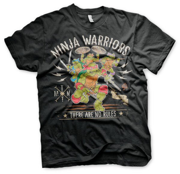 Teenage Mutant Ninja Turtles T-Shirt - Ninja Warriors No Rules (schwarz)