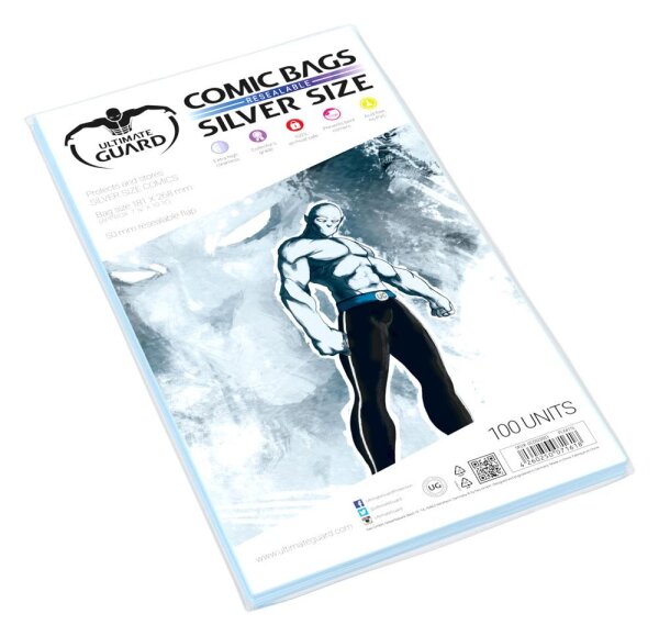 Ultimate Guard Comic Bags wiederverschließbar Silver Size (100)