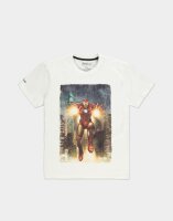 Avengers T-Shirt - Iron Man Blast (weiss)