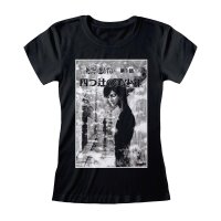 Junji Ito Damen T-Shirt (Girlie): Black and White (schwarz)