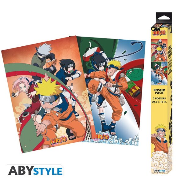 Naruto Poster-Set: Chibi Posters - Team 7 (52 x 38 cm)