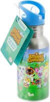 Animal Crossing Trinkflasche mit Trinkhalm