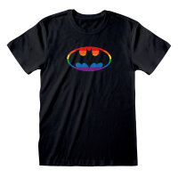Batman T-Shirt - Logo Pride (schwarz)
