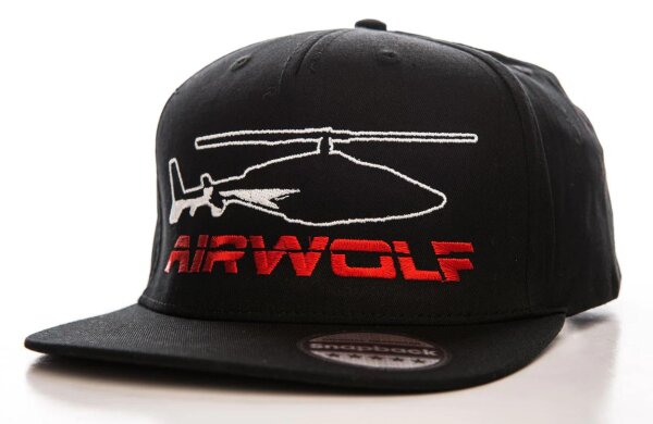 Airwolf Baseball Cap Snapback - Heli Logo (schwarz)