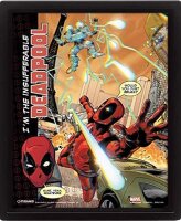 Deadpool 3D-Effekt Poster mit Rahmen - Deadpool (Attack)