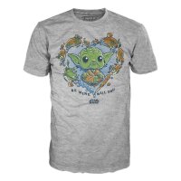 Star Wars Funko POP! T-Shirt - Be Mine Yoda (grau)