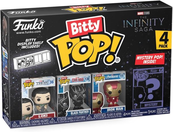Marvel Infinity Saga Bitty POP! Vinyl Figuren 4er-Pack - Loki
