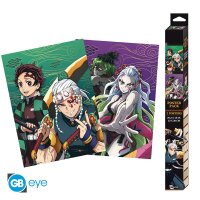 Demon Slayer Poster-Set: Chibi Posters (52 x 38 cm)