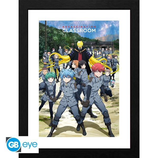 Assassination Classroom Kunstdruck mit Rahmen: 3-E Class (30 x 40 cm)