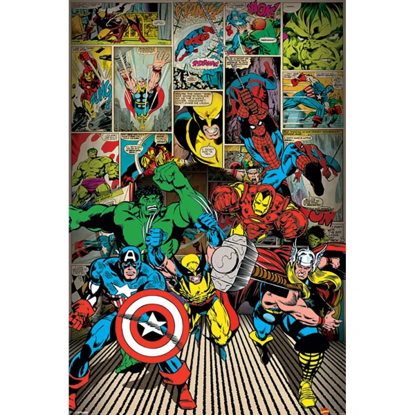 Marvel Comics Poster Here Come the Heroes (P17)