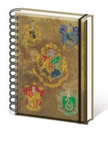 Harry Potter Notizbuch A5 Hogwarts Crests