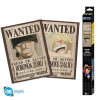 One Piece Poster-Set: Chibi Posters - Wanted Zoro &...