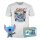 Disney Funko POP! Figur + T-Shirt Set - Ukelele Stitch (Flocked)