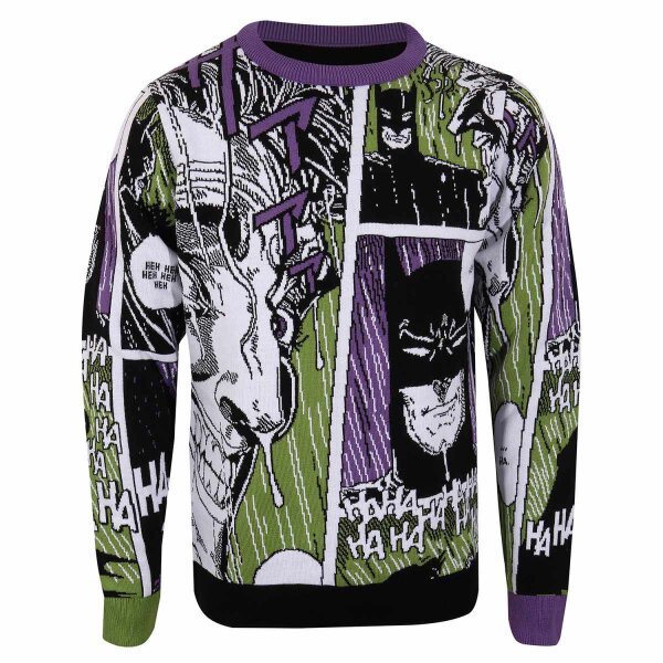 DC Comics Pullover im Weihnachtslook - Batman Joker Manga Panels