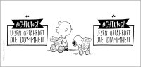 Peanuts Keramiktasse - Achtung! Lesen gefährdet die...
