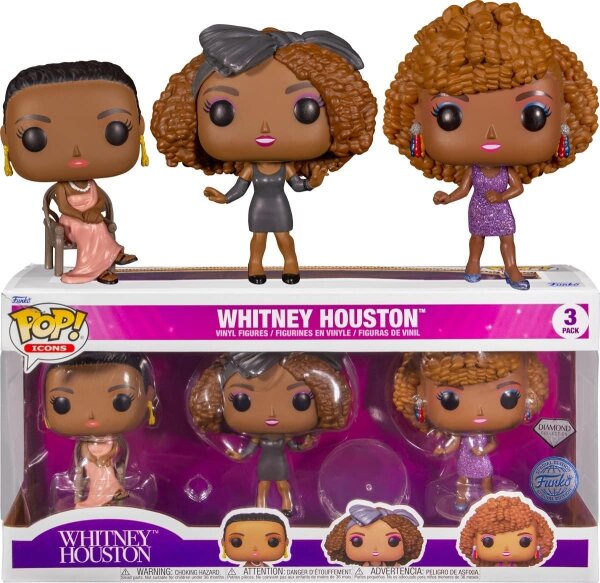 Whitney Housten Funko POP! Music Vinyl Figurenset - Diamon Edition 3PCK