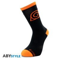 Naruto Socken (One Size) Black & Orange - Konoha