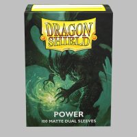 Dragon Shield Dual Matte Sleeves - Metallic Green/Power...