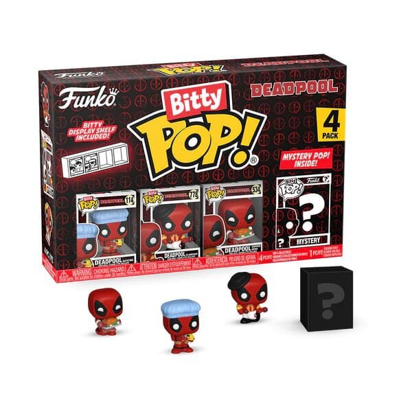 Marvel Deadpool Bitty POP! Vinyl Figuren 4er-Pack - Bathtime