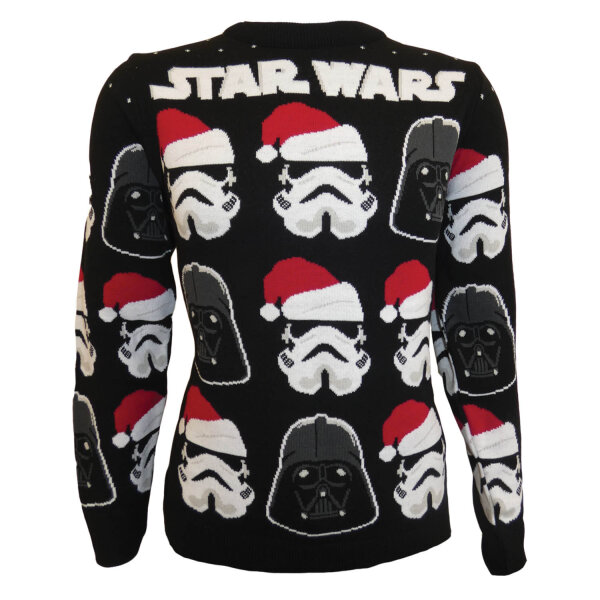 Star Wars Pullover im Weihnachtslook - Vader And Trooper Face (Knitted)