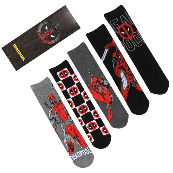 Marvel Socken Geschenkbox - Deadpool (5-Pack) L/XL