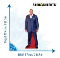 Celebrity Pappaufsteller Dwayne (The Rock) Johnson (195cm)