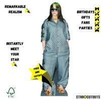 Celebrity Pappaufsteller Billie Eilish Shades Green Hair...