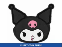 Sanrio Fluffy Geldbeutel - Kuromi Face