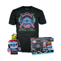 Disney Funko POP! Figur + T-Shirt Set - Gamer Stitch w/Frog