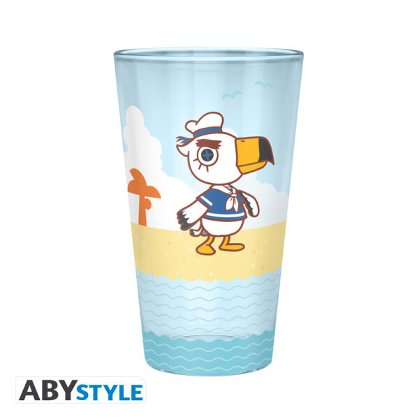 Animal Crossing Glas (400ml) Beach characters