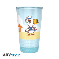 Animal Crossing Glas (400ml) Beach characters
