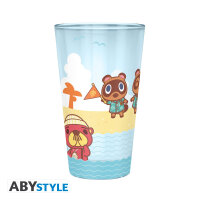 Animal Crossing Glas (400ml) Beach characters