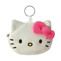 Sanrio Fluffy Geldbeutel - Hello Kitty Face