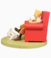 Tim & Struppi Resin-Statue Tim im Sessel