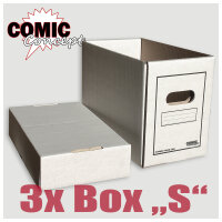 Comic Concept 3x Comic Box (kurz) mit Deckel stapelbar...